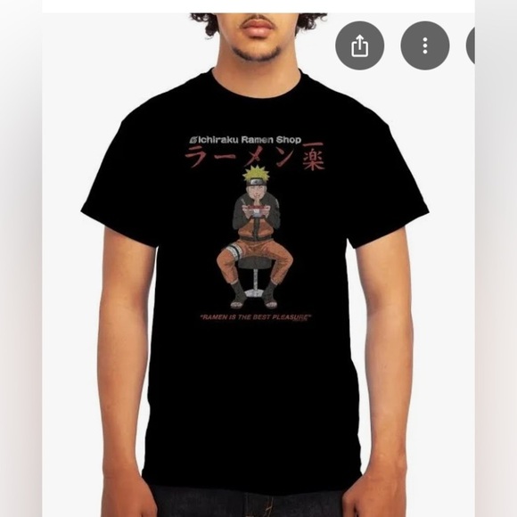 Naruto Anime Manga Ichiraku Ramen Shop T-Shirt Men's  Small Short Sleeve Black - Picture 2 of 5